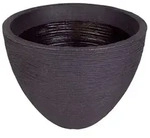 Rillentopf rund 40cm Anthrazit Blumenschale Pflanzk&uuml;bel Blumentopf Blumenk&uuml;bel