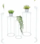 DanDiBo Blumenhocker Metall Wei&szlig; Rund Blumenst&auml;nder Beistelltisch 96483 3er...