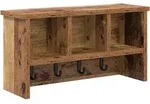 vidaXL Wandmontierter Kleiderst&auml;nder mit Regal Altholz 50 x 16 x 26 cm