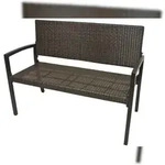 DELUKE Parkbank VALENT - 116cm Breit, Alu/Kunststoff, Braun | Gartenbank...