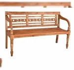 DELUKE Gartenbank TOMAS 3-Sitzer - 150cm Breit, Mahagoni, Hellbraun |...