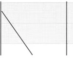 vidaXL Zaunpfosten Grau 10 x 1,5 m (25 x 25 mm Maschenweite) Stahl