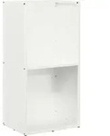 vidaXL Brennholzregal Wei&szlig; 40 x 30 x 80 cm Kaltgewalzter Stahl