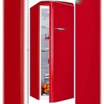 Exquisit Retro Vollraumk&uuml;hlschrank RKS325-V-H-160C rot | Nutzinhalt: 225 L | Ohne