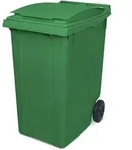 BRB 360 Liter M&uuml;lltonne, DIN EN ISO 9001/DIN EN ISO 14001,HxBxT 1090x620x860...