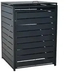 Merxx M&uuml;lltonnenabdeckung Basis, gro&szlig;, Aluminium mit Stahl