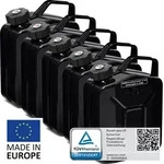 BW&reg; Kraftstoffkanister Metall Benzinkanister 5x 5 Liter mit Schraubverschluss -
