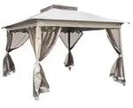 Pavillon Gartenpavillion Pergola Metall Outdoor Kleopatra 335x335x270cm faltbar