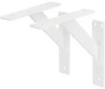 ML-Design Regalhalterung 2-Stk. 180&times;180 mm Wei&szlig; &ndash; Aluminium Winkeltr&auml;ger,