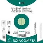 Exacompta 10849SE 20x Karteikarten liniert DIN A6 100 St eingeschwei&szlig;t - Gr&uuml;n