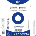 Exacompta 10502E 20x Karteikarten 100x150 blanco wei&szlig; 100St - Wei&szlig;