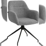 CLP Esszimmerstuhl Merlinda Teddystoff Stoff HBT: 85x58x60 cm grau