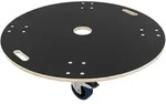 ECD Germany Transportroller &Oslash;87&times;14,5 cm, Siebdruckplatte, 2 Bremsrollen, 800...