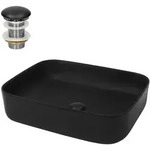 LuxeBath Waschbecken inkl. Ablaufgarnitur ohne &Uuml;berlauf 51x40,5x13,5 cm...