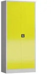 Fl&uuml;gelt&uuml;renschrank Metallschrank mit 4 Fachb&ouml;den 180x80x38cm...