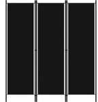 vidaXL 3-tlg. Raumteiler Schwarz 150x180 cm