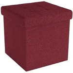 Intirilife Faltbare Sitzhocker 30x30x30 cm in GRANAT ROT - Sitzw&uuml;rfel...