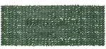 vidaXL Balkon-Sichtschutz mit Dunkelgr&uuml;nen Bl&auml;ttern 400x150 cm