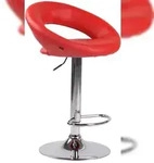 CLP Barhocker Olinda Kunstleder rot/chrom