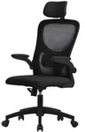 ML-Design B&uuml;rostuhl ergonomisch Schwarz, Mesh, Kopfst&uuml;tze, Armlehnen,
