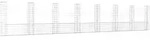 vidaXL Gabionenkorb U-Form mit 8 S&auml;ulen Eisen 860x20x150 cm