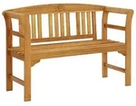 DELUKE Gartenbank Holz LUNA 114 cm Massivholz Akazie Holzbank Wetterfest |...
