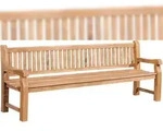 DELUKE Gartenbank Teakbank DEGAD - Holz Teak 240x61x93 cm | Holzbank 240 Cm