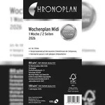 Chronoplan 50546 Wochenplan, Midi, 2026, Wei&szlig;, 96 x 172 mm, Inhalt: 63 Bl&auml;tter / 1