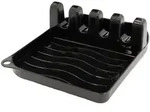 Intirilife Kochl&ouml;ffelablage in Schwarz - 14 x 12.5 x 4.8 cm - Halter f&uuml;r