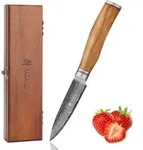 Wakoli Officemesser I 9 cm Klinge I Olivenholzgriff und Hammerschlag