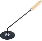 Metaltex Brennschaufel aus Gusseisen. Stiel aus Holz. Durchmesser 10 cm