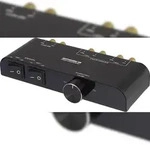 SpeaKa Professional 2 Port Lautsprecher-Umschalter integrierter Lautst&auml;rkeregler