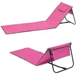Lex Strandliege Strandmatte Sonnenmatte Badematte Liege faltbar mit Tasche pink...