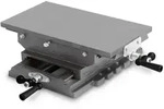 EBERTH Kreuztisch 200x360 mm, 2-Achsen Schraubstock aus Gusseisen/Stahl f&uuml;r...