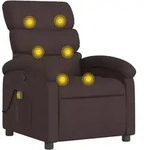 vidaXL Massagesessel Dunkelbraun Stoff