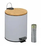 Relaxdays Kosmetikeimer 5 L, Absenkautomatik, Inneneimer entnehmbar,...