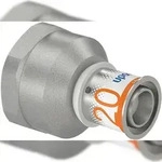 Uponor &Uuml;bergangsmuffe S-Press PLUS aus Messing, verzinnt 20mmx1 IG