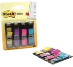 Post-it Haftstreifen Index Mini 4x35 Streifen Set mit lemon lila pink t&uuml;rkis