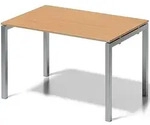 Bisley Schreibtisch Cito BxTxH 120x80x74cm buche Gestell silber