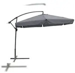 DELUKE Ampelschirm CALLI &radic;&ograve; 300cm 6-eckig Anthrazit Polyester Sonnenschirm mit