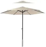 DELUKE Sonnenschirm THOMAS &radic;&ograve; 300cm 6 Streben Creme Polyester Gartenschirm