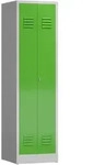 Spind Mehrzweckschrank Spindschrank 1800 x 500 x 500 mm, lichtgrau/gelbgr&uuml;n...