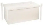 Atmosphera - Faltbarer Pouf 76x38x38cm in Beige