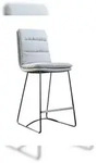 KAWOLA Thekenhocker Vince Thekenstuhl Stoff hellgrau B/H/T: 45x105x58cm