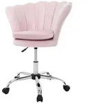 ML-Design B&uuml;rostuhl mit Rollen und R&uuml;ckenlehne Muscheldesign 68x68 cm...