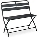 Relaxdays Gartenbank, klappbar, HBT: 83,5x90x49 cm, wetterfest, 2-Sitzer,...