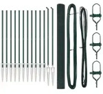 vidaXL Zaunpfosten Gr&uuml;n 25 x 1,5 m (19 x 19 mm Masche) Stahl