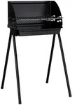Haushalt International Grill Standgrill Holzkohlegrill mit Windschutz 64256