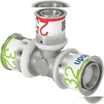 Uponor T-St&uuml;ck S-Press PLUS reduziert aus Messing, verzinnt 32x25x32mm