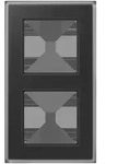 Jung Glasrahmen 2fach AV 582 GLM SW AV582GLMSW